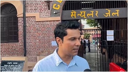 Entertainment News: Randeep Hooda visits Cellular Jail on the occasion of 141st birth anniversary of Veer Savarkar