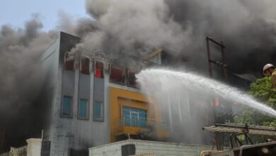 Gaziabad: Massive fire breaks out in polythene manufacturing factory, creates panic