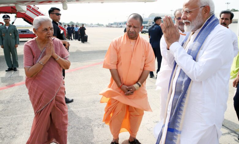 Varanasi: PM Modi reached Babatpur airport from Bareka helipad, took flight for Nalanda, Bihar