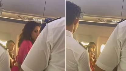 Viral Video: Air hostess spilled juice on actress Sara Ali Khan's dress, video goes viral