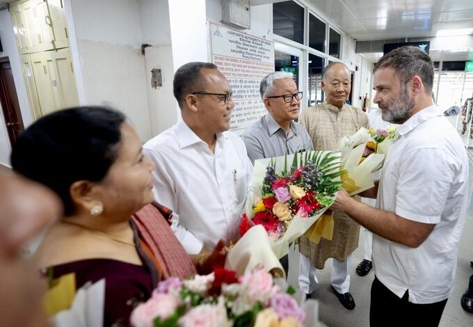 Assam News: Leader Rahul Gandhi reached Cachar on his tour of Assam and Manipur, stayed in the camp for about 25 minutes