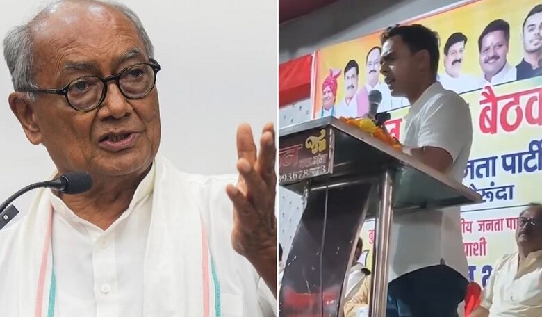 Bhopal: Digvijay's advice to Shivraj Singh's son Kartikeya, said- don't give such speeches, learn from your father