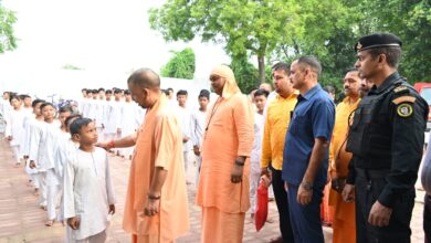 Balrampur: On the eighth day of Navratri, Chief Minister Yogi worshipped Shakti in Devipatan Peeth