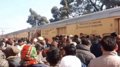 Bijnor: A youth locked in a train coach with a bottle of petrol threatened to commit suicide