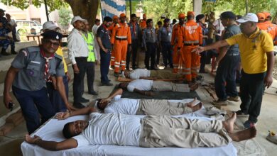 Phaphamau: Rapid Action Force conducted a mark drill to ensure the safety of people in case of war
