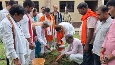 Prayagraj environmental protection: MLA reached 'Mann Ki Baat' program in Bhadevara and planted trees