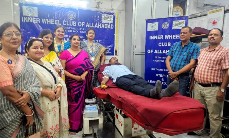 Prayagraj: Inner Wheel Club of Allahabad organized a blood donation camp
