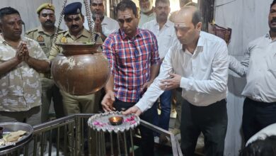 Pratapgarh news: On the first Monday of Shravan month, on-site inspection of security arrangements at Belkharnath Dham