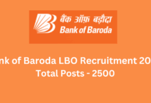 BOB LBO Recruitment 2025: Recruitment for 2500 posts in Bank of Baroda, applications start from July 4