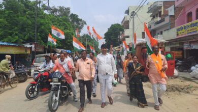 Pratapgarh news: BJP took out a tricolor march in Kunda, workers raised slogans of 'Bharat Mata ki Jai'