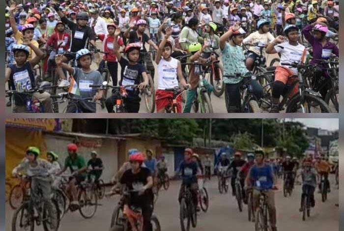 Chhattisgarh: 'Ride and Race' cycle rally in Jagdalpur, 500 students participated, Aditya Vishwakarma became the winner