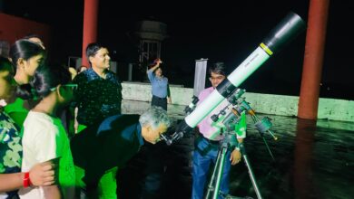 Dehradun news: Live telecast of astronomical event, full lunar eclipse shown through telescope