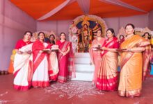 Sonbhadra news: Grand statue of Maa Durga immersed in peace water
