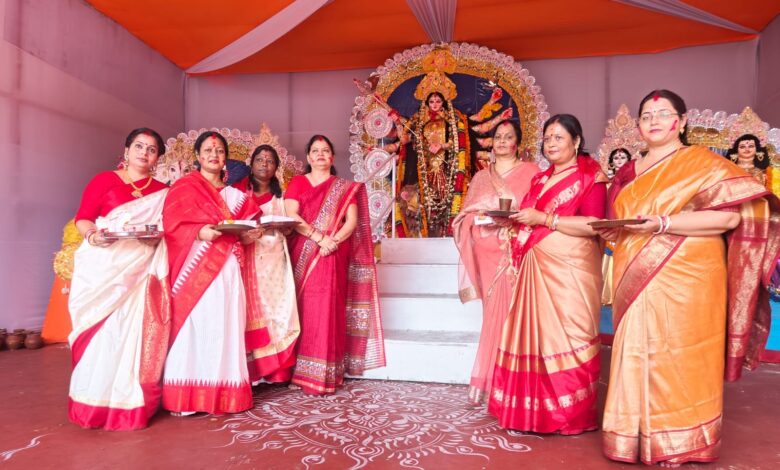 Sonbhadra news: Grand statue of Maa Durga immersed in peace water