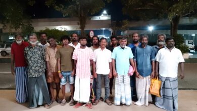 New Delhi: 15 Indian fishermen imprisoned in Sri Lanka return home