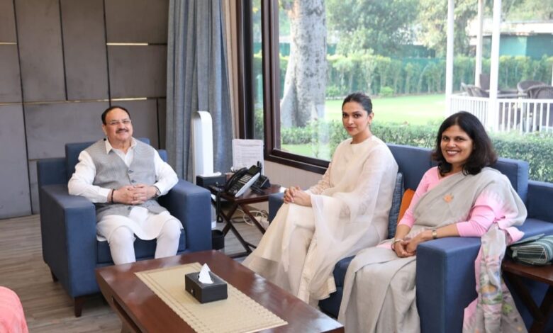 New Delhi: Deepika Padukone becomes the first Mental Health Ambassador of the Government of India.