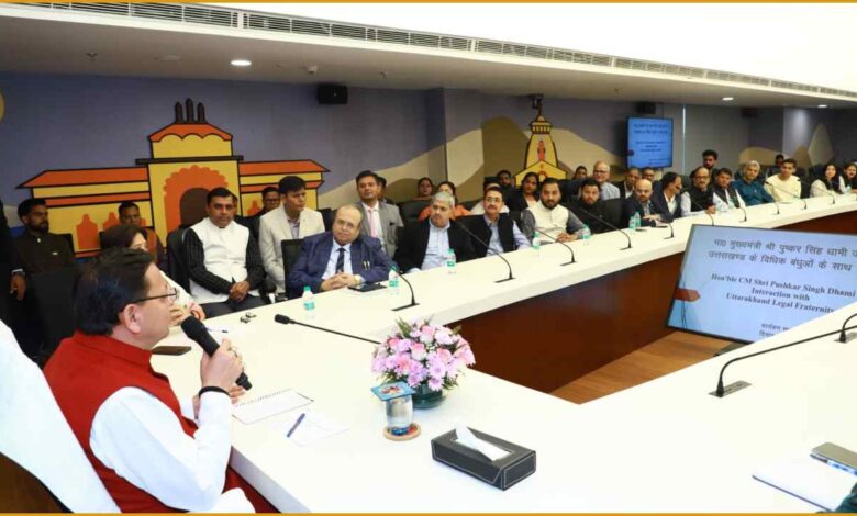 CM Pushkar Singh Dhami News, Uttarakhand Silver Jubilee Year, Pravasi Uttarakhandi Lawyers Meeting, Uttarakhand UCC Implementation, Uttarakhand Anti-Cheating Law, Operation Kalnemi Uttarakhand, Uttarakhand Development Report, G20 Uttarakhand Achievements, Uttarakhand Tourism Growth, Uttarakhand Industrial Investment