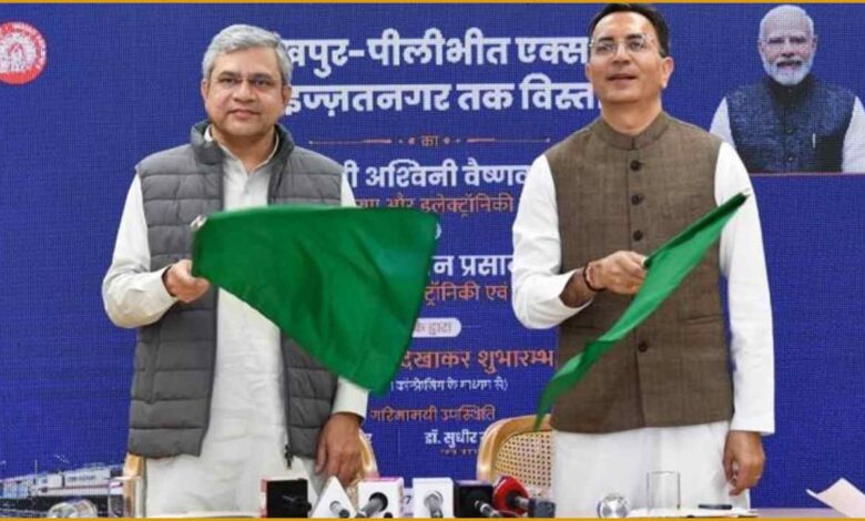 Gorakhpur Pilibhit Express, इज्जतनगर बरेली ट्रेन विस्तार, UP Tarai connectivity, Indian Railways UP development, Ashwini Vaishnaw news, Jitin Prasada, Amrit Bharat Station, Uttar Pradesh rail projects