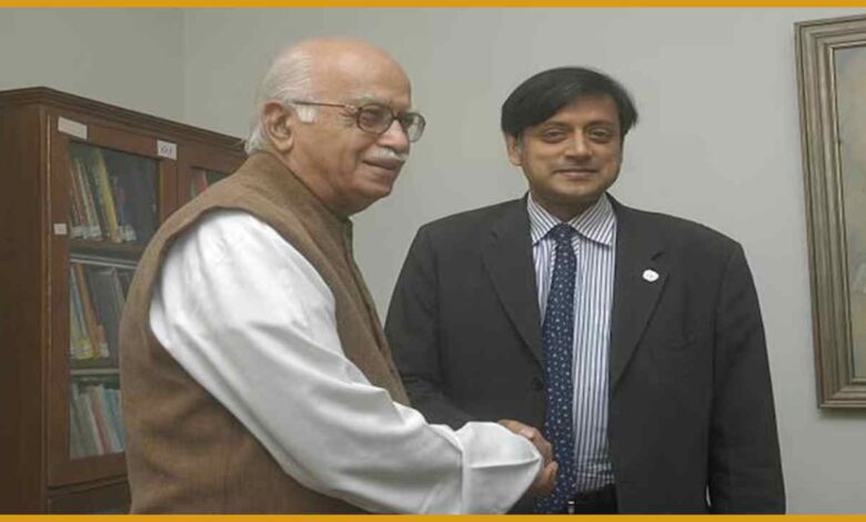 Shashi Tharur and lk Advani