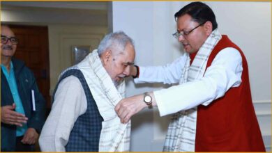 Uttrakhand News, IGNCA Chairman Ram Bahadur Rai, CM Pushkar Singh Dhami, Uttarakhand Culture News, Uttarakhand Art and Heritage, IGNCA Meeting Dhami, Uttarakhand Government Culture Promotion, Ram Bahadur Rai News, Uttarakhand Delhi Nivas Meeting, Pushkar Dhami Cultural Heritage