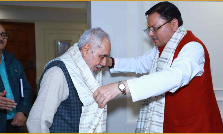 Uttrakhand News, IGNCA Chairman Ram Bahadur Rai, CM Pushkar Singh Dhami, Uttarakhand Culture News, Uttarakhand Art and Heritage, IGNCA Meeting Dhami, Uttarakhand Government Culture Promotion, Ram Bahadur Rai News, Uttarakhand Delhi Nivas Meeting, Pushkar Dhami Cultural Heritage