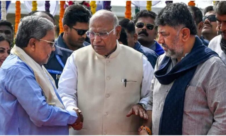 मल्लिकार्जुन खड़गे, कर्नाटक सत्ता संघर्ष, सिद्धारमैया, डीके शिवकुमार, कांग्रेस हाई कमान, कर्नाटक मुख्यमंत्री विवाद, कांग्रेस राजनीति