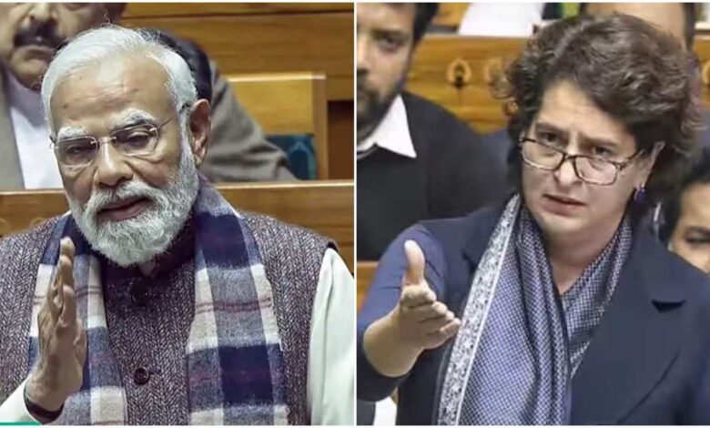 वंदे मातरम् बहस, पीएम मोदी हमला, प्रियंका गांधी जवाब, लोकसभा सत्र, कांग्रेस बनाम बीजेपी, बंगाल चुनाव, नरेंद्र मोदी भाषण, प्रियंका गांधी संसद, 150वीं वर्षगांठ वंदे मातरम्, राजनीतिक विवाद