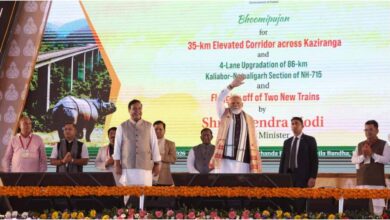 PM Modi Assam Visit, Kaziranga Elevated Corridor, काजीरंगा एलिवेटेड कॉरिडोर, Narendra Modi Kaziranga, Assam Infrastructure Project, NH-715 Kalibor Numaligarh, Kaziranga National Park News, Northeast Development, PM Modi Speech Assam