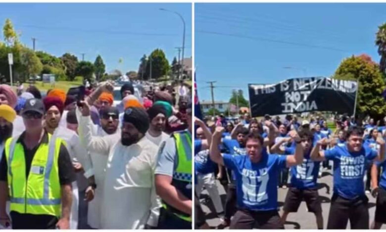 New Zealand Sikh Nagar Kirtan, न्यूजीलैंड सिख जुलूस विरोध, Sikh procession protest New Zealand, Haka protest Sikh rally, SGPC statement news, Brian Tamaki protest, Guru Gobind Singh Jayanti New Zealand, Sikh community news international