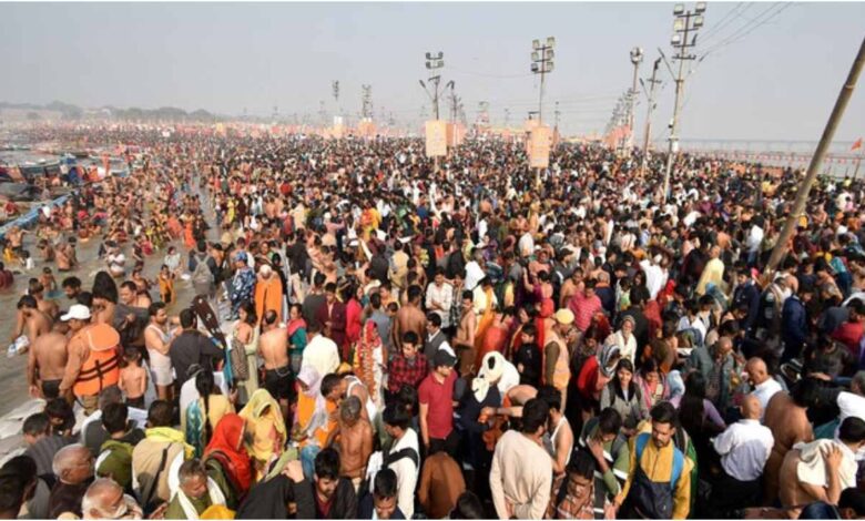 माघ मेला 2026, वसंत पंचमी स्नान, संगम स्नान रिकॉर्ड, प्रयागराज माघ मेला, महाकुंभ रिकॉर्ड टूटा, गंगा यमुना संगम स्नान, Magh Mela 2026, Vasant Panchami Snan, Sangam Snan Record