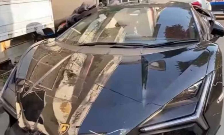 Kanpur Lamborghini Accident, 12 Crore Lamborghini Crash, Tobacco Businessman Son Accident, Kanpur Road Accident News, Lamborghini Hits Auto Bike, Shivam Mishra Accident Case, Kanpur Crime News Hindi, Luxury Car Accident India