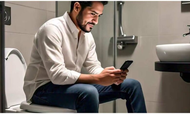 Toilet smartphone use hemorrhoids risk, टॉयलेट पर फोन चलाना नुकसान, बवासीर का खतरा 46 प्रतिशत, PLOS ONE अध्ययन, स्मार्टफोन और स्वास्थ्य, Hemorrhoids causes