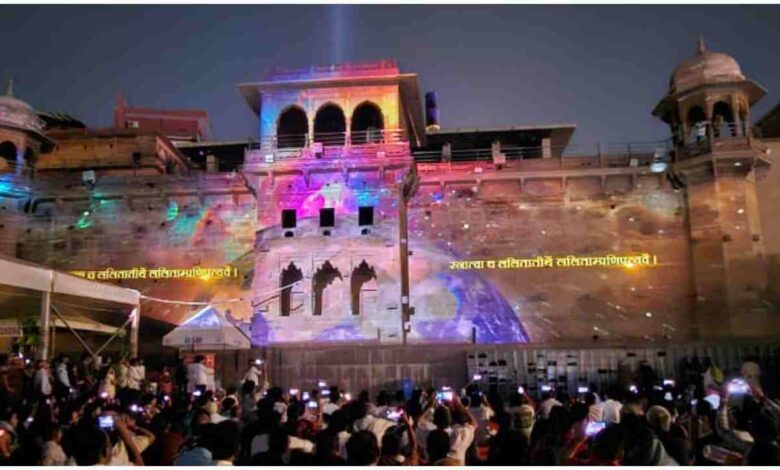 काशी विश्वनाथ लेज़र शो, वाराणसी गंगा घाट शो, Kashi Vishwanath laser show, Varanasi Ganga Aarti laser show, काशी पर्यटन आकर्षण, laser show Varanasi