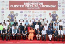CM Yogi news, Akhil Bharatiya Police Badminton Cluster 2025-26, Lucknow sports news, UP sports policy, Yogi Adityanath speech, police badminton tournament, Uttar Pradesh sports development, sports reservation UP, Baboo Banarasi Das Academy, UP sports ecosystem