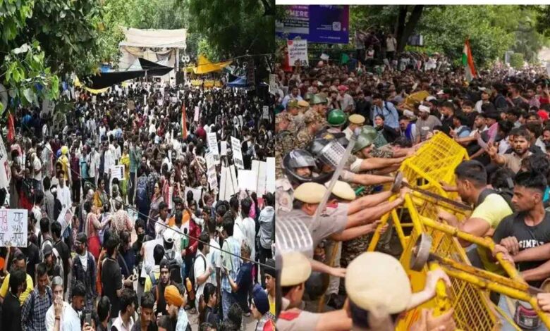NEET Protest Delhi Police, CJP Protest, Jantar Mantar Protest, Delhi Police FRS Data, NEET Paper Leak Protest, Delhi Police Claim, NEET Protest, Delhi Police, CJP, Jantar Mantar, NEET Paper Leak, FRS Data, Crime News, Delhi News, Protest News, India News