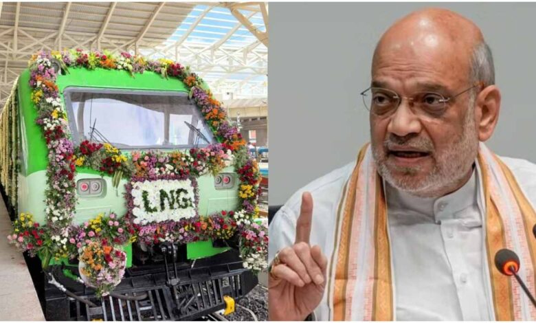 India First LNG Train, LNG Train, Amit Shah, Sabarmati Railway Station, Gujarat Railway Projects, WAG-12, Kavach