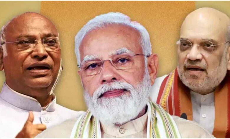 खरगे का पीएम मोदी पर बयान, अमित शाह का खरगे पर हमला, खरगे विवादित टिप्पणी, भाजपा-कांग्रेस विवाद, सम्राट चौधरी का बयान, योगी आदित्यनाथ की प्रतिक्रिया, मल्लिकार्जुन खरगे, नरेंद्र मोदी, अमित शाह, भाजपा, कांग्रेस, बिहार राजनीति, योगी आदित्यनाथ, सम्राट चौधरी, Politics